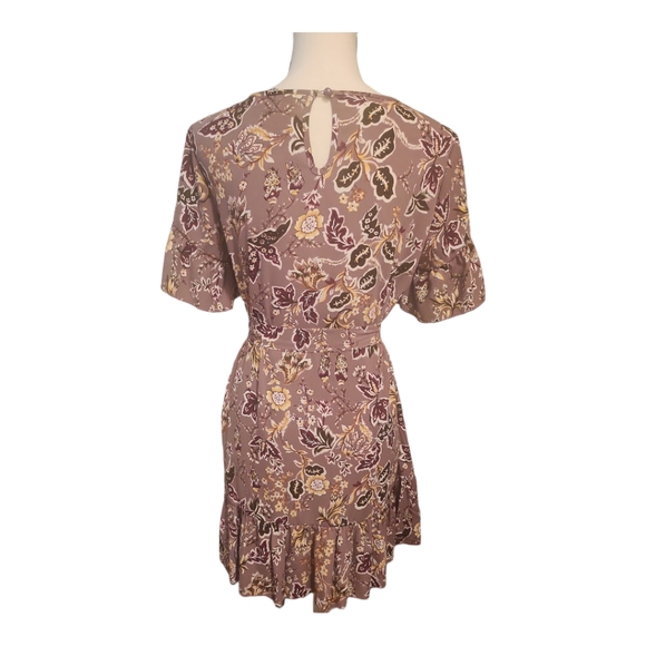 SHEIN Purple Floral A-line Ruffle Dress with Detachable Belt Size S - Picture 4 of 8